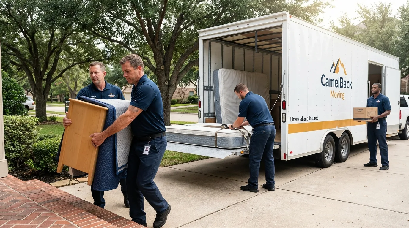 Crew loading residential truck for cross-state move from Fair Lawn, NJ